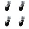 Service Caster 3'' Black Neoprene Rubber Casters Side Mount Brackets , 4PK SCC-GR03S310-NPRB-BK-71678-4-CB180-4 - alternate 1